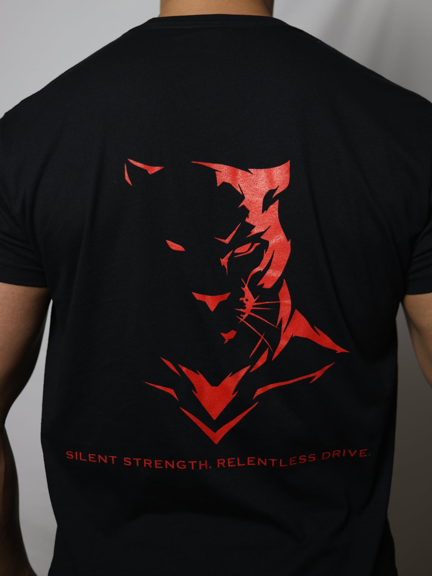 Pure Ambition Black/Red Panther Logo Tee
